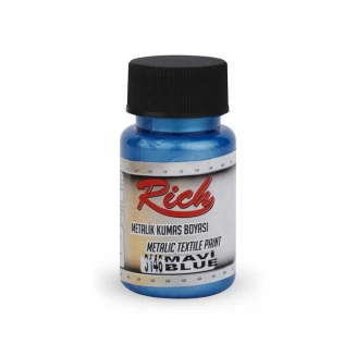 Rich 50ml Μεταλλικό Χρώμα Υφάσματος Blue