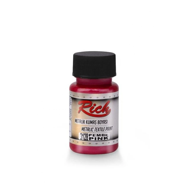 Rich 50ml Μεταλλικό Χρώμα Υφάσματος Pink