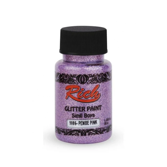 Rich 50ml Χρώμα Glitter Διαφανές 4453 Pink