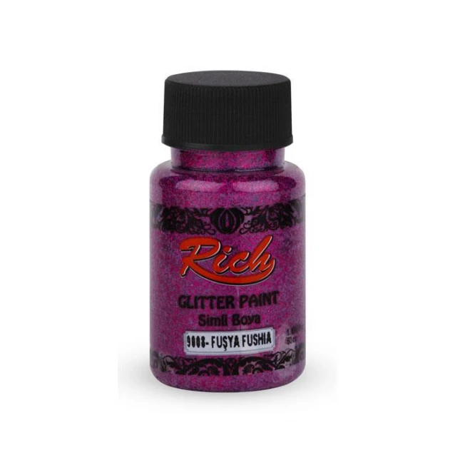 Rich 50ml Χρώμα Glitter Διαφανές 4454 Fuchsia