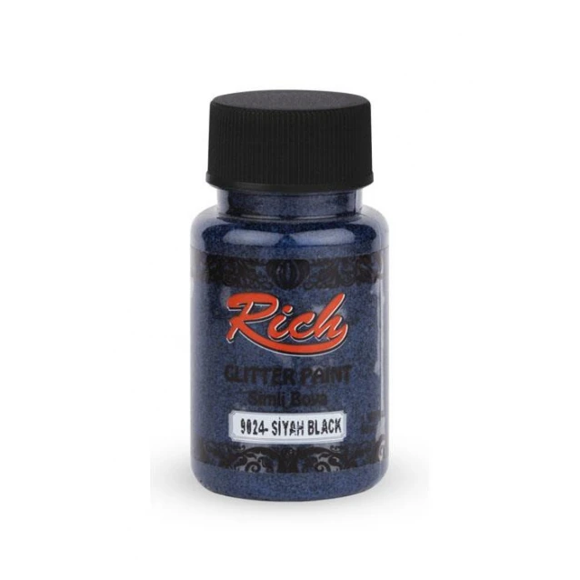 Rich 50ml Χρώμα Glitter Διαφανές 4462 Black
