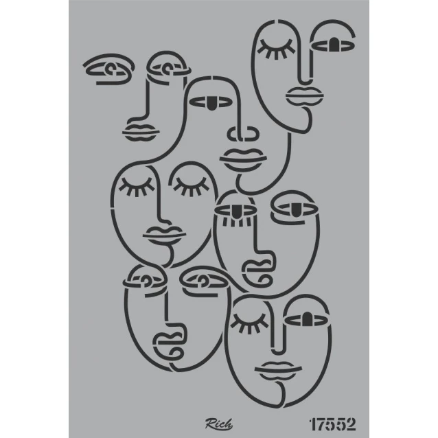 Rich Stencil 33x48cm -17552