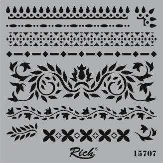 Rich Stencil Τετράγωνο 25x25 cm 15707