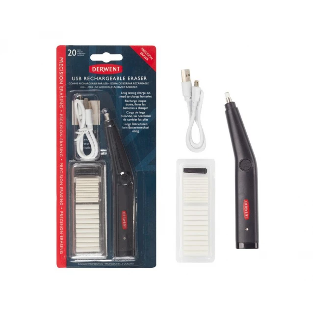 Derwent Επαναφορτιζόμενη Γόμα Ακριβείας USB με 20 Ανταλλακτικές Γόμες