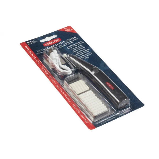 Derwent Επαναφορτιζόμενη Γόμα Ακριβείας USB με 20 Ανταλλακτικές Γόμες