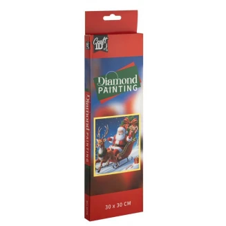 Craft ID Diamond Painting 30x30cm Αγιοβασίλης με Έλκυθρο