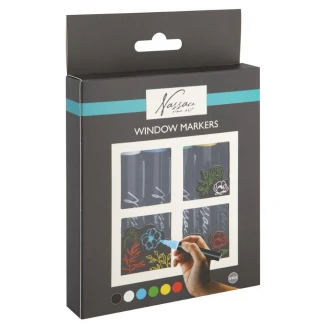 Nassau 6 Μαρκαδόροι για Γυαλί