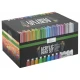 Nassau Σετ Ακρυλικών 24x59ml & 12 Πινέλα