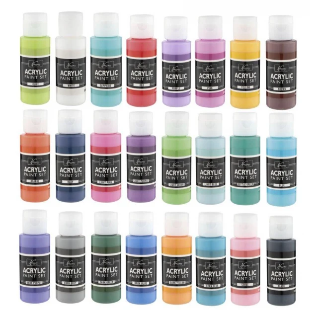 Nassau Σετ Ακρυλικών 24x59ml & 12 Πινέλα