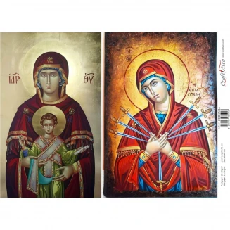 Craftistico Ριζόχαρτο Decoupage 30x40cm Παναγία Επτάσπαθη