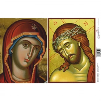 Craftistico Ριζόχαρτο Decoupage 30x40cm Εικόνες Παναγία και Ιησούς Χριστός