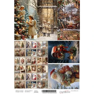 Craftistico Ριζόχαρτο Decoupage 30x40cm Χριστούγεννα I