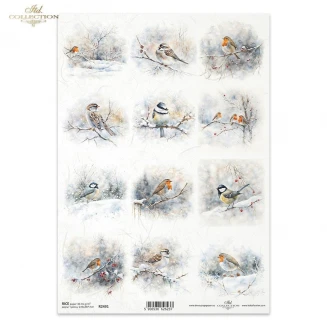 Itd. Collection Ριζόχαρτο Decoupage A4 (21x29,7cm) Birds in Snow II
