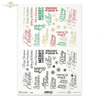 Itd. Collection Ριζόχαρτο Decoupage A4 (21x29,7cm) Merry Christmas