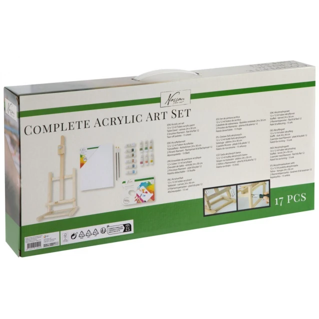 Nassau Complete Acrylic Art Set 17 τεμ & Καβαλέτο