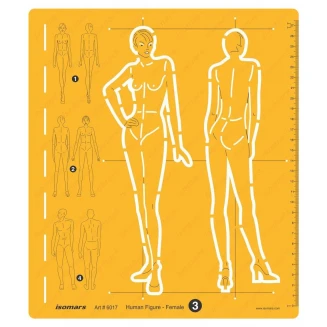 Isomars Στένσιλ Fashion Design 6017 Γυναίκα 26x30cm