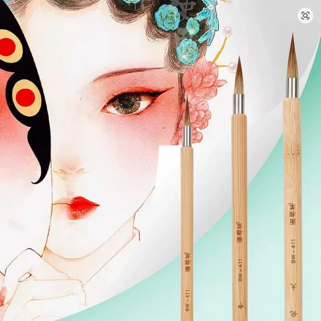 3 Πινέλα Bamboo Ακουαρέλας