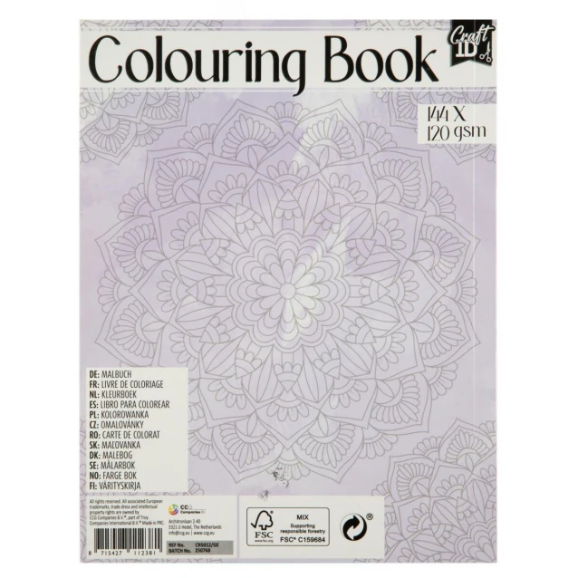 Craft ID Anti-Stress Colouring Book 20,5x15,7 144 σελίδες 120gr Mandala