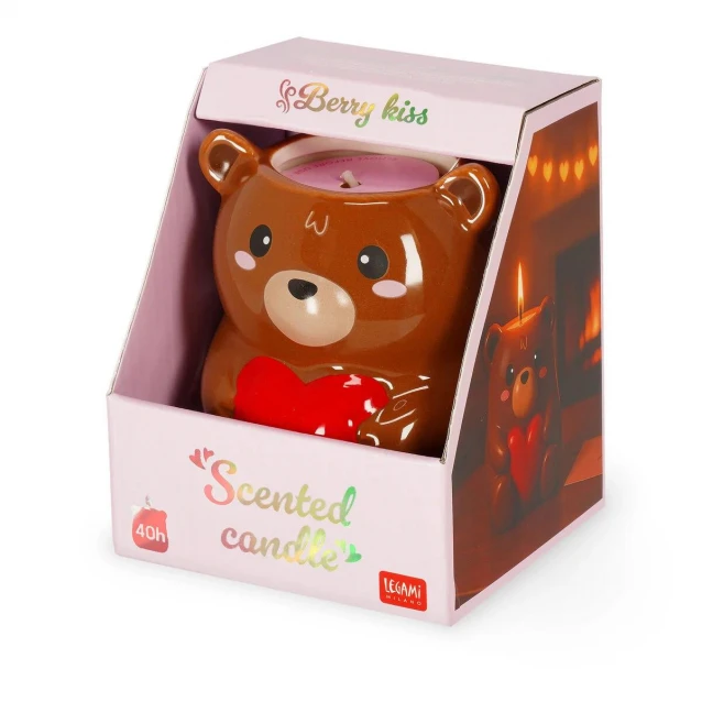 Legami Valentine 250gr Αρωματικό Κερί Αρκουδάκι Berry Kiss