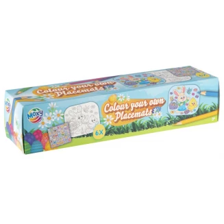 Moxy Διακοσμήστε 6 Σουβέρ με Ξυλομπογιές & Αυτοκόλλητα