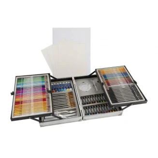 Nassau Art Set 110 τεμαχίωναχίων σε Μεταλλικό Πτυσσόμενο Βαλιτσάκι 34,5x23x8cm