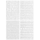 Craft ID Σετ 4 Stencil A4 (21x29,7 cm) Γράμματα & Αριθμοί