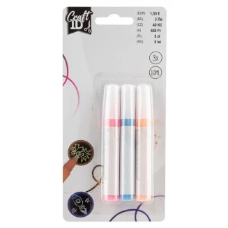 Craft ID 3 Paint Markers Glow in the Dark 10ml