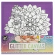 Craft ID Τελάρο 30x30cm Glitter Καμβάς με Τυπωμένο Σχέδιο Λουλούδι