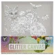 Craft ID Τελάρο 30x30cm Glitter Καμβάς με Τυπωμένο Σχέδιο Γάτα