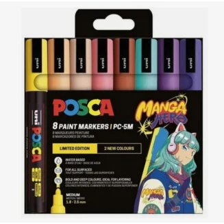 Posca 8 Μαρκαδόροι PC-5M 1,8-2,5mm Manga Hero