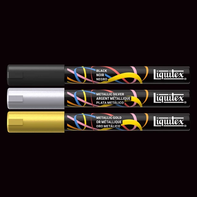 Liquitex Κασετίνα με 3 Ακρυλικούς Μαρκαδόρους 2mm Accent