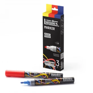 Liquitex Κασετίνα με 3 Ακρυλικούς Μαρκαδόρους 2mm Primary