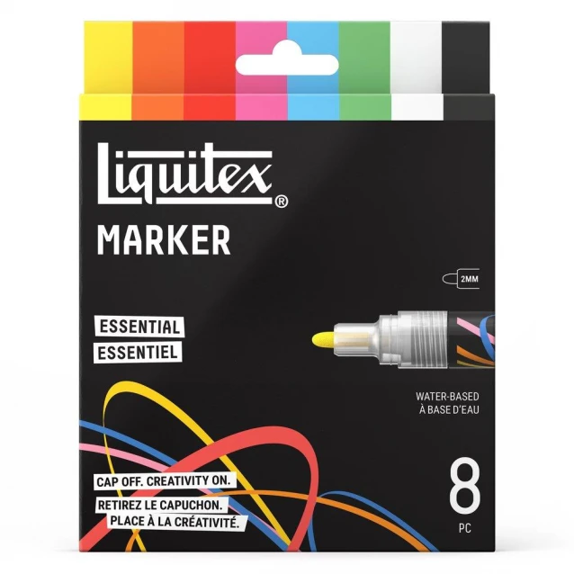 Liquitex Κασετίνα με 8 Ακρυλικούς Μαρκαδόρους 2mm Essential