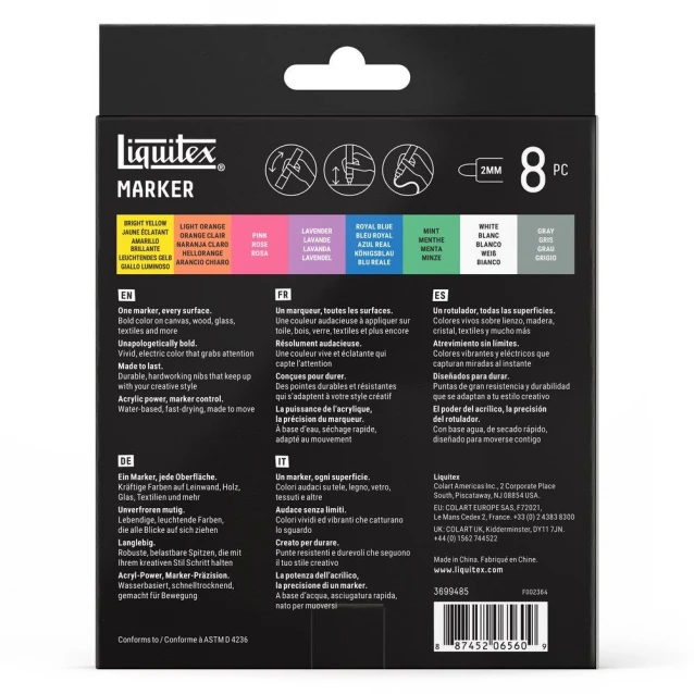 Liquitex Κασετίνα με 8 Ακρυλικούς Μαρκαδόρους 2mm Dreamscape