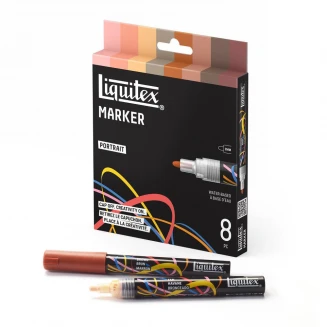 Liquitex Κασετίνα με 8 Ακρυλικούς Μαρκαδόρους 2mm Portrait