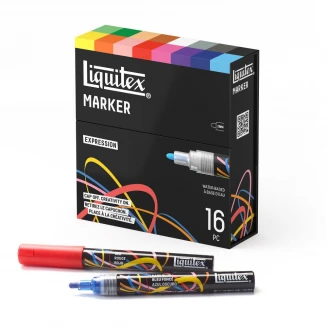 Liquitex Κασετίνα με 16 Ακρυλικούς Μαρκαδόρους 2mm Expression