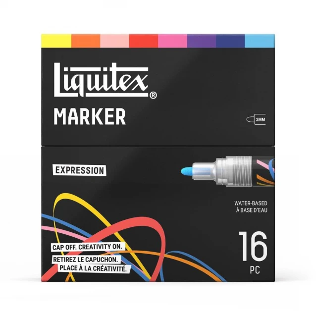 Liquitex Κασετίνα με 16 Ακρυλικούς Μαρκαδόρους 2mm Expression