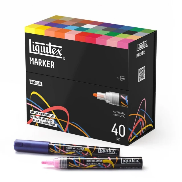 Liquitex Κασετίνα με 40 Ακρυλικούς Μαρκαδόρους 2mm Radical