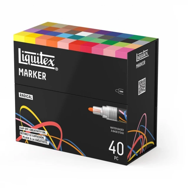 Liquitex Κασετίνα με 40 Ακρυλικούς Μαρκαδόρους 2mm Radical