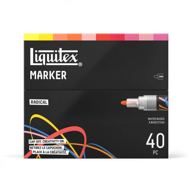 Liquitex Κασετίνα με 40 Ακρυλικούς Μαρκαδόρους 2mm Radical