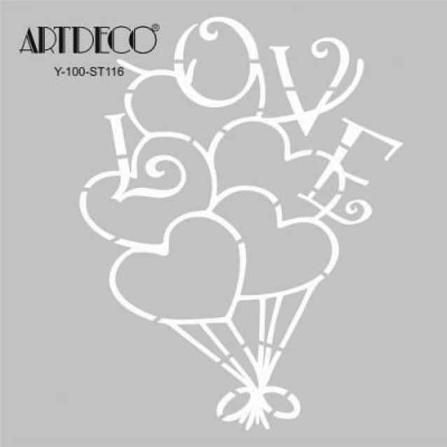 Artdeco Stencil 30x30cm Heart Balloon 116