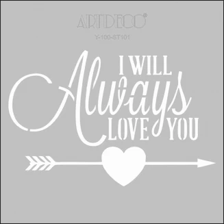 Artdeco Stencil 30x30cm Always 101