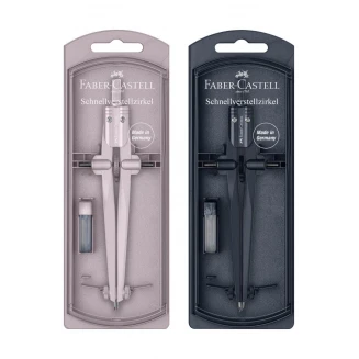 Faber Castell Διαβήτης Stream με Ροδέλα Μπλε Σκούρο/Ροζέ