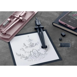 Faber Castell Διαβήτης Stream με Ροδέλα Μπλε Σκούρο/Ροζέ