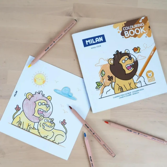 Milan Colouring Book 20 σχέδια 21x21cm Wild Safari 140gsm