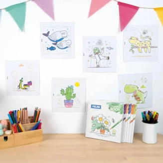 Milan Colouring Book 20 σχέδια 21x21cm Wild Safari 140gsm