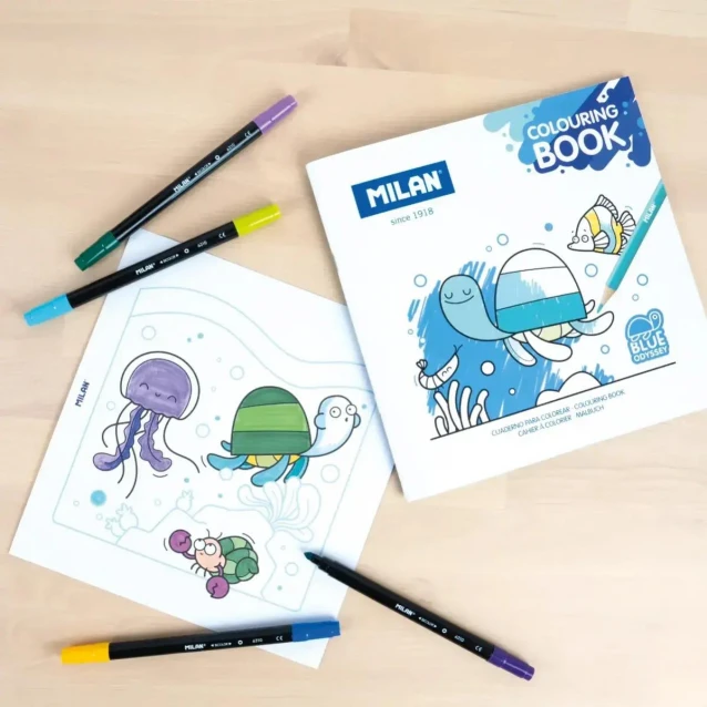 Milan Colouring Book 20 σχέδια 21x21cm Blue Odyssey 140gsm