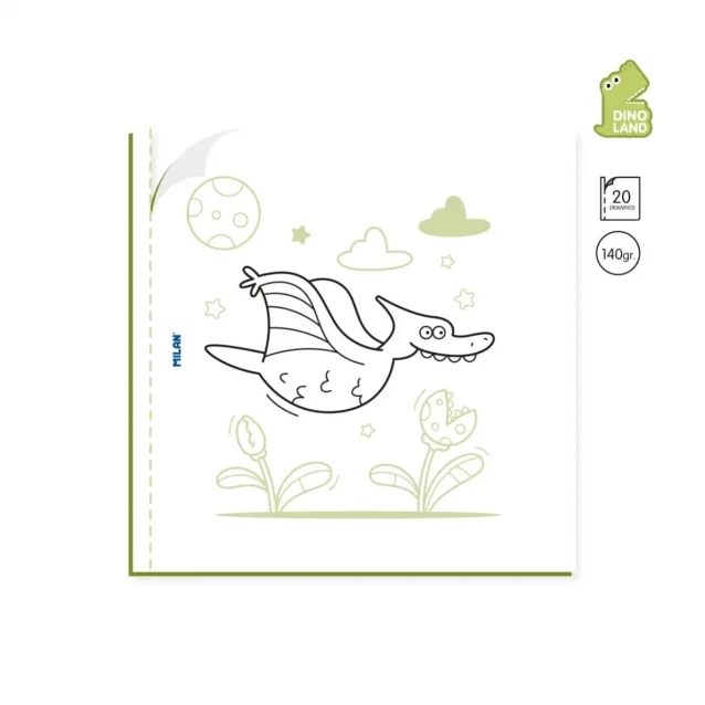 Milan Colouring Book 20 σχέδια 21x21cm Dino Land 140gsm