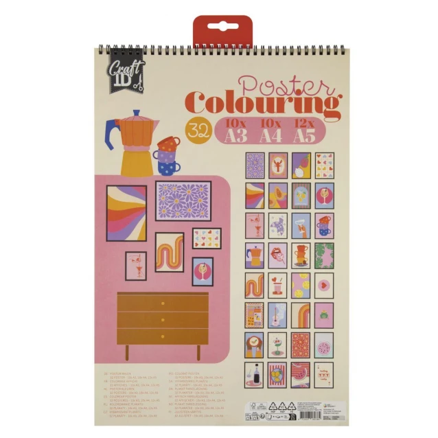 Craft ID Anti-Stress Colouring Book Σπιράλ 29,7x42cm 18 Φύλλα Trend