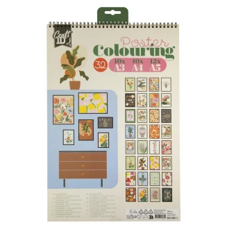 Craft ID Anti-Stress Colouring Book Σπιράλ 29,7x42cm 18 Φύλλα Botanic